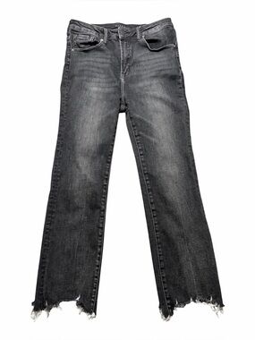 Risen Frayed Cropped Flare Jeans Size 27/5